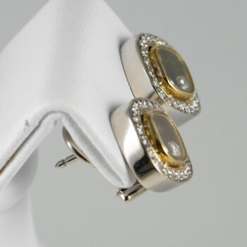 Birks 18 K Happy Floating Diamond Square Earrings 8