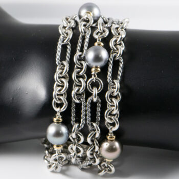 D Y Tahitian Pearls Bracelet 925 750 12