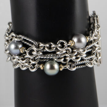 D Y Tahitian Pearls Bracelet 925 750 17