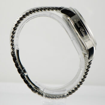 J M Chronograph S S 160 250 Black Dial Day Date SS Band 6