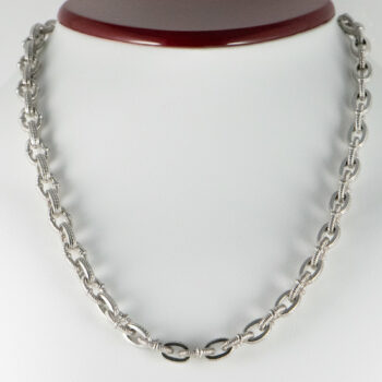 Judith Ripka 18 K and 925 Texture Links Necklace 1