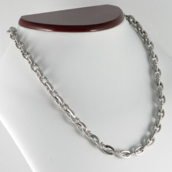 Judith Ripka 18 K and 925 Texture Links Necklace 6