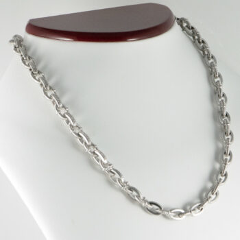 Judith Ripka 18 K and 925 Texture Links Necklace 8