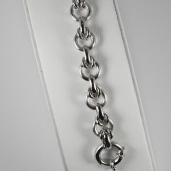 New Italian 14 K Wh Fancy Loop Link Bracelet 5