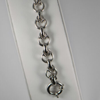 New Italian 14 K Wh Fancy Loop Link Bracelet 6