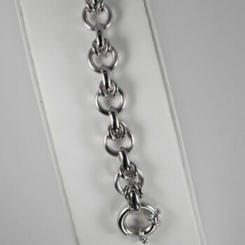 New Italian 14 K Wh Fancy Loop Link Bracelet 7