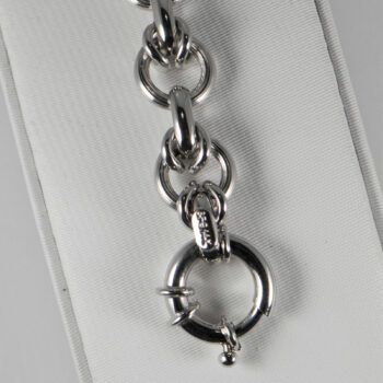 New Italian 14 K Wh Fancy Loop Link Bracelet 8