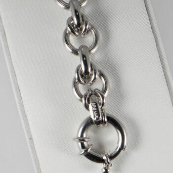 New Italian 14 K Wh Fancy Loop Link Bracelet 9