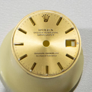 Rolex Ladies Dial Only Oyster Perpetual Champagne Yellow Stick 2