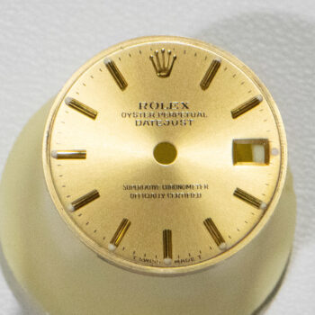 Rolex Ladies Dial Only Oyster Perpetual Champagne Yellow Stick 5