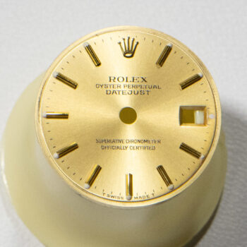 Rolex Ladies Dial Only Oyster Perpetual Champagne Yellow Stick 6