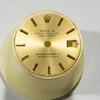 Rolex Ladies Dial Only Oyster Perpetual Champagne Yellow Stick 8