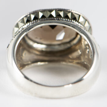 Sterling Silver 925 Ring with Brown Quartz Stone 6