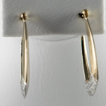Two Tone Hoops 925 10 K 14
