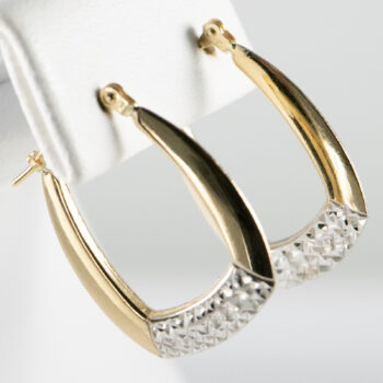 Two Tone Hoops 925 10 K 2