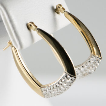 Two Tone Hoops 925 10 K 3