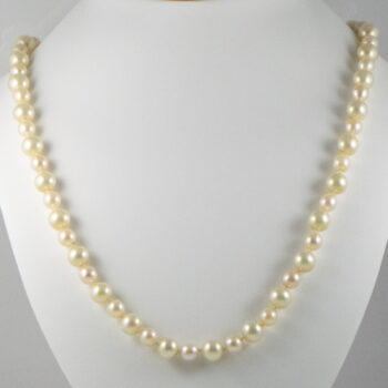 Vintage Long Cultured Pearl Necklace 3