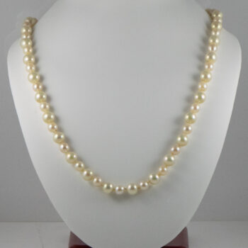 Vintage Long Cultured Pearl Necklace 4