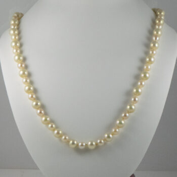 Vintage Long Cultured Pearl Necklace 5