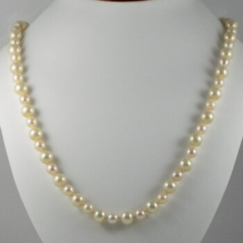 Vintage Long Cultured Pearl Necklace 6