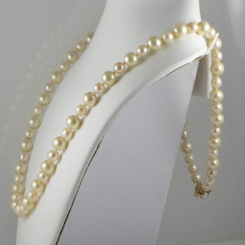 Vintage Long Cultured Pearl Necklace 8