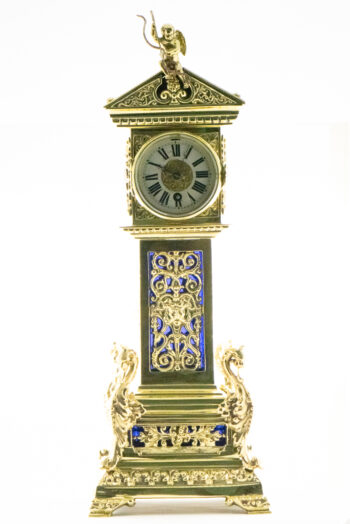 Brass Mantel Clock No Name French Movement 12
