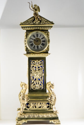 Brass Mantel Clock No Name French Movement 3