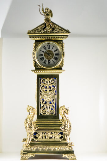 Brass Mantel Clock No Name French Movement 4