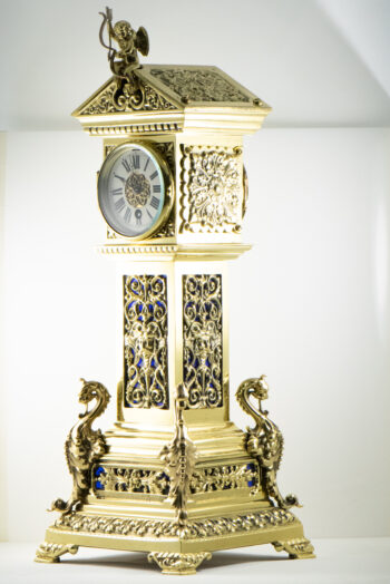 Brass Mantel Clock No Name French Movement 8