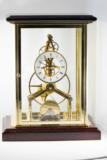 Great Wheel Skeleton Mantel Clocl Fusee Mov 3