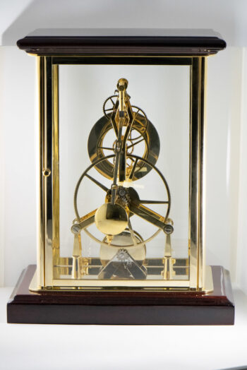 Great Wheel Skeleton Mantel Clocl Fusee Mov 7