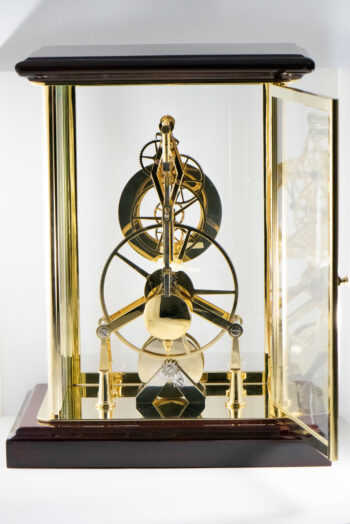 Great Wheel Skeleton Mantel Clocl Fusee Mov 8