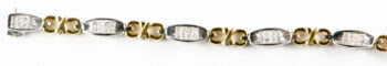 14 K Two Tone 1 00 CT Diamond square Bracelet 4