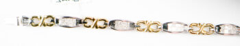 14 K Two Tone 1 00 CT Diamond square Bracelet 7