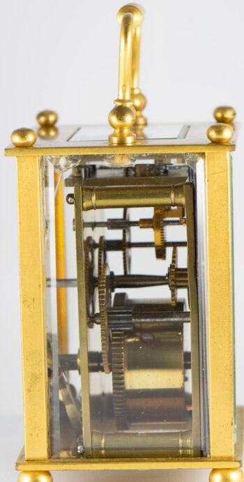 France Brass Carriage clock Side Shattered glass 1