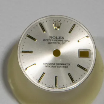 Rolex Ladies Dial Only Oyster Perpetual Silver Stick 4