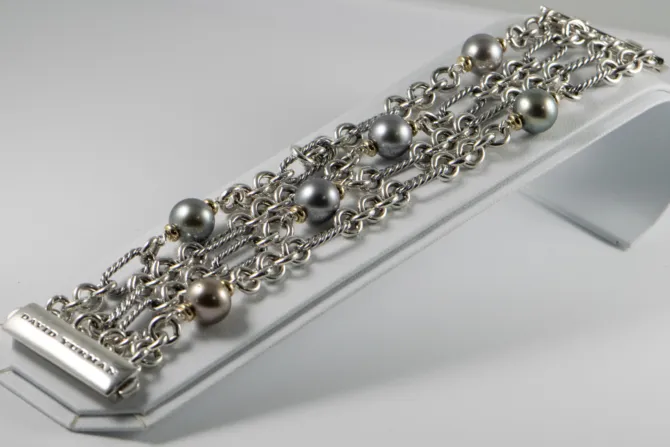 D Y Tahitian Pearls Bracelet 925 750 3