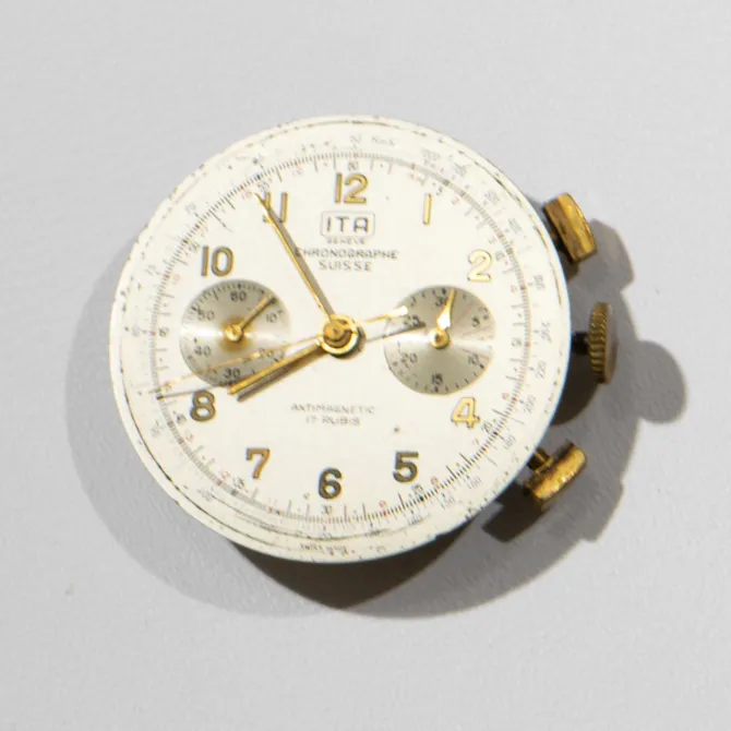 ITA Chronograph Vintage Movement with dial and hands 1