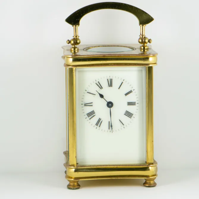 French Cariage clock H H Harris Harrington 1