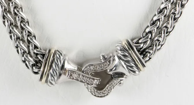 David Yurman Double Wheat Chain Necklace 2