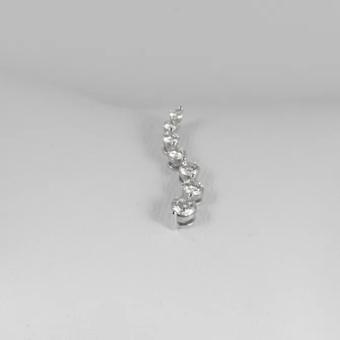 14 K White Gold JTW Diamond Jurney Pendant 2