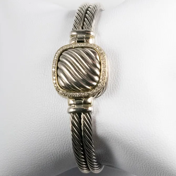 David Yurman Bangle 18 K Sterling Silver 1
