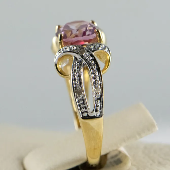 14 K Pink Tourmaline and Diamonds 11