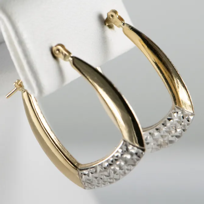 Two Tone Hoops 925 10 K 1